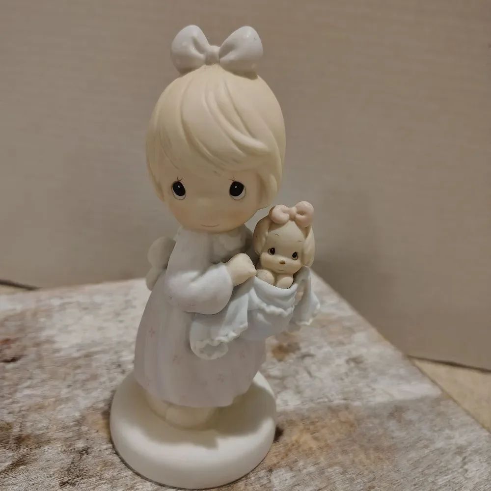 Precious Moments Girl Figurine with Puppy